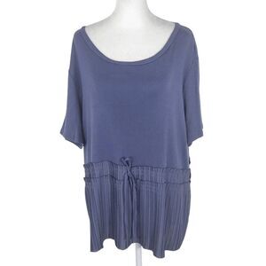 Simply Vera Vera Wang Blue Pleated Blouse Size XXL Plus Size Pleated Top
